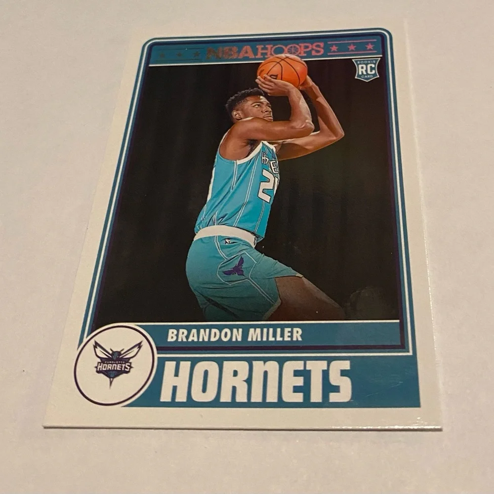 Brandon Miller RC Rookie 2023-24 NBA Hoops Panini # 284 Charlotte Hornets